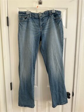 GAP Original Women's Straight-Leg Jeans Left weave 100% cotton sz 16R